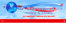 Tablet Screenshot of airenvironmentinc.com
